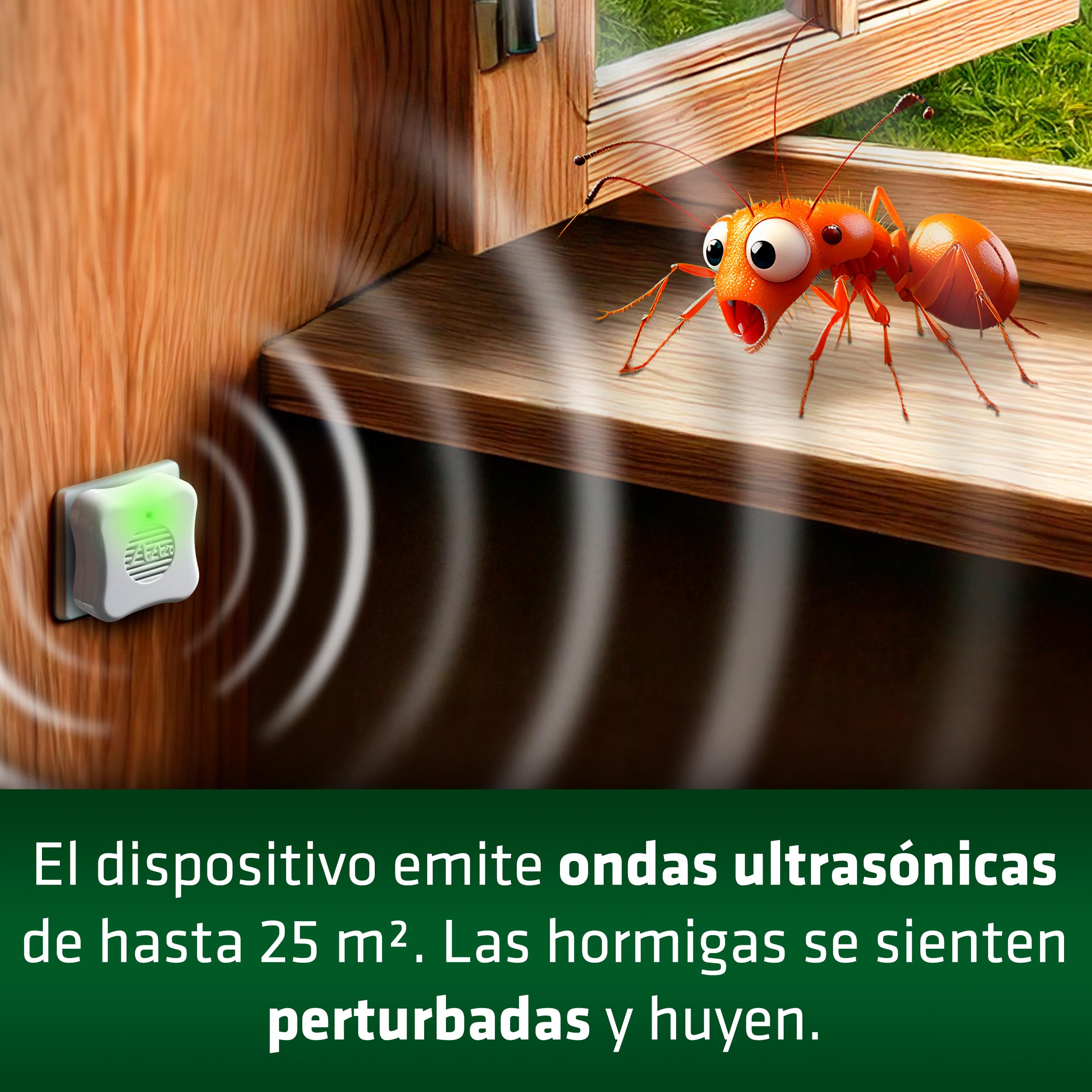 GARDIGO® Repelente Ultrasonico para Hormigas - Set de 2 | Anti Hormigas Interior de Casa | Ahuyenta Plagas en Cocina y Despensa