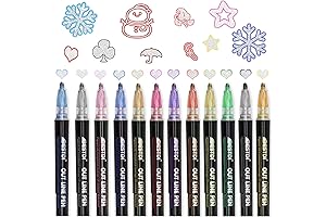 Doodle Dazzlers Shimmer Marker Set, 8 Super Squiggles Outline Shimmer Markers