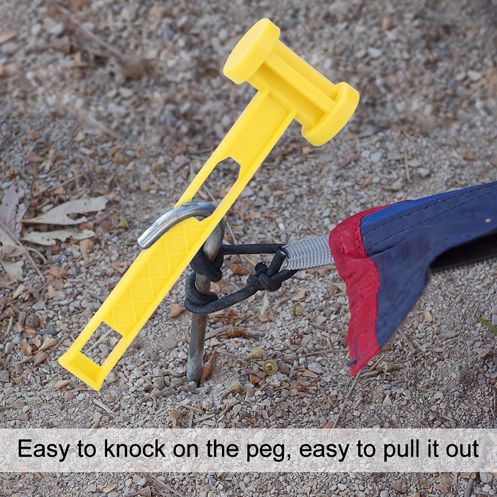 Agatige Marteau de Tente, Marteau de Pointes de Tente Portable pour Camping de Plage en Plein air