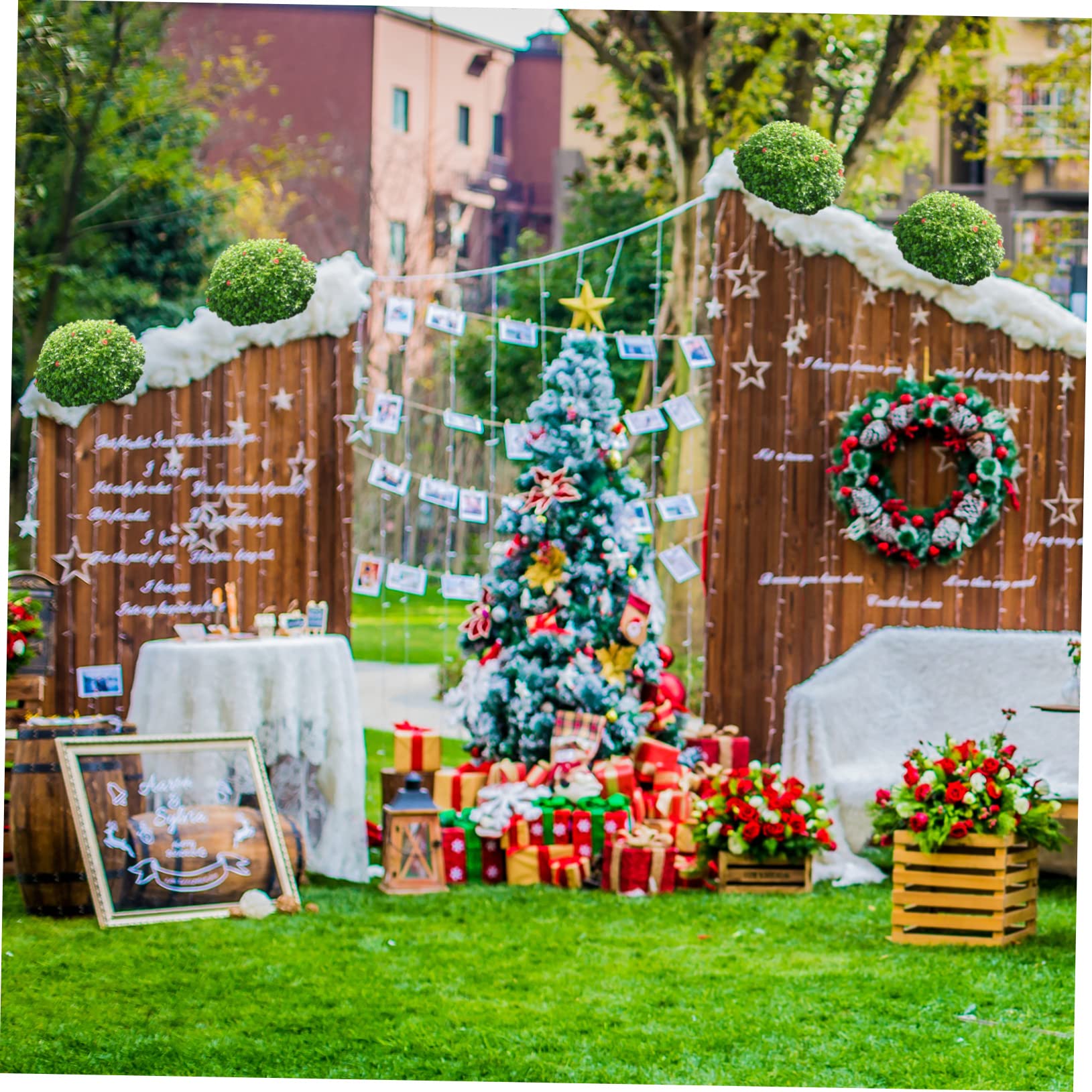 FUNOMOCYA Garden Supply Grass Ball Shelf Holder Faux Ball Frame Rack Flower Arranging Rack