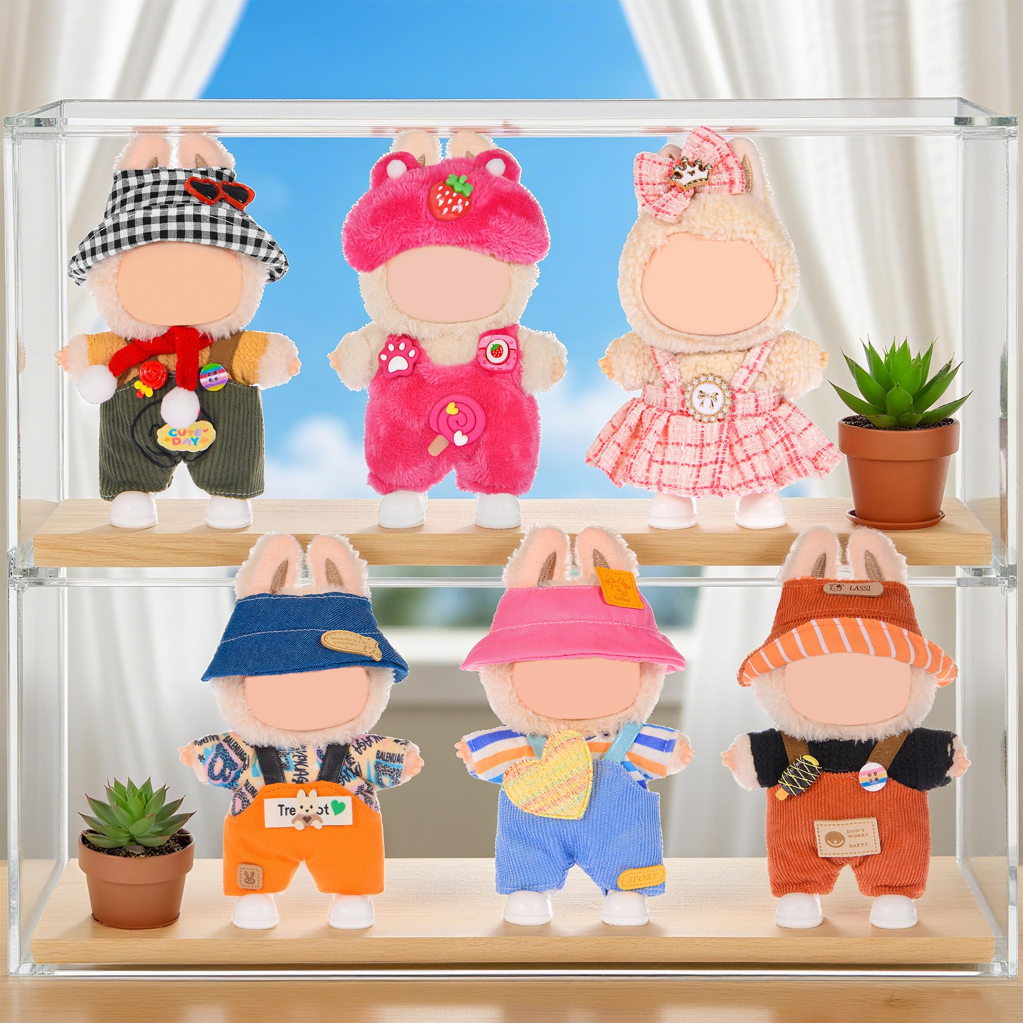 Labubu Doll No Clothes 17cm Doll Clothes - Kawaii Chic Style Set Fo 17cm Dolls Cute Doll Outfit With Accessories Dress Up Clothes For Doll Plush Doll/16951407720 Labubu Outfit