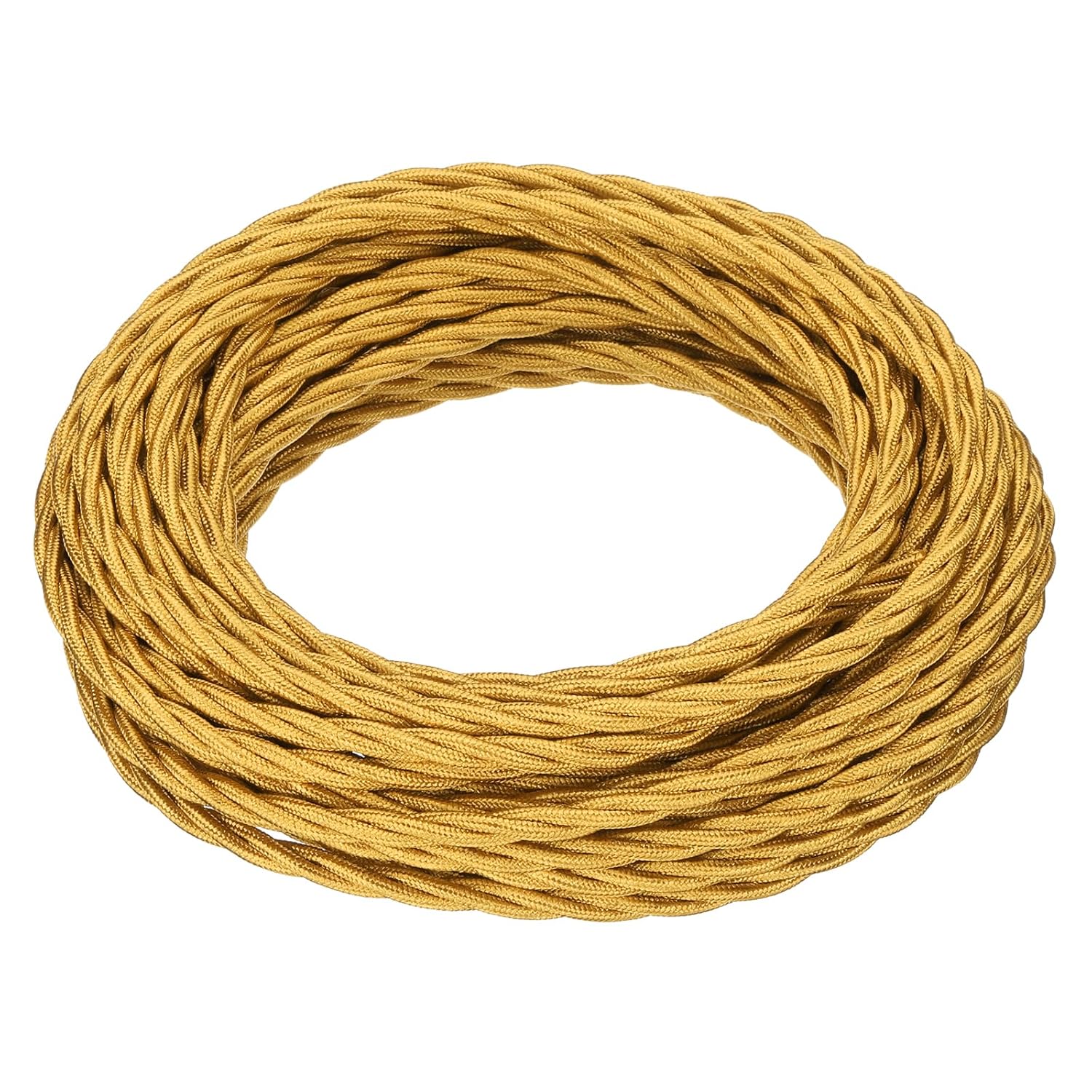 MECCANIXITY 32.8Ft Twisted Cloth Covered Wire, 18/3 Cloth Covered Electrical Wire Vintage Industrial Electronic Wire Cloth Cord Cable for Pendant Light DIY Project, Black