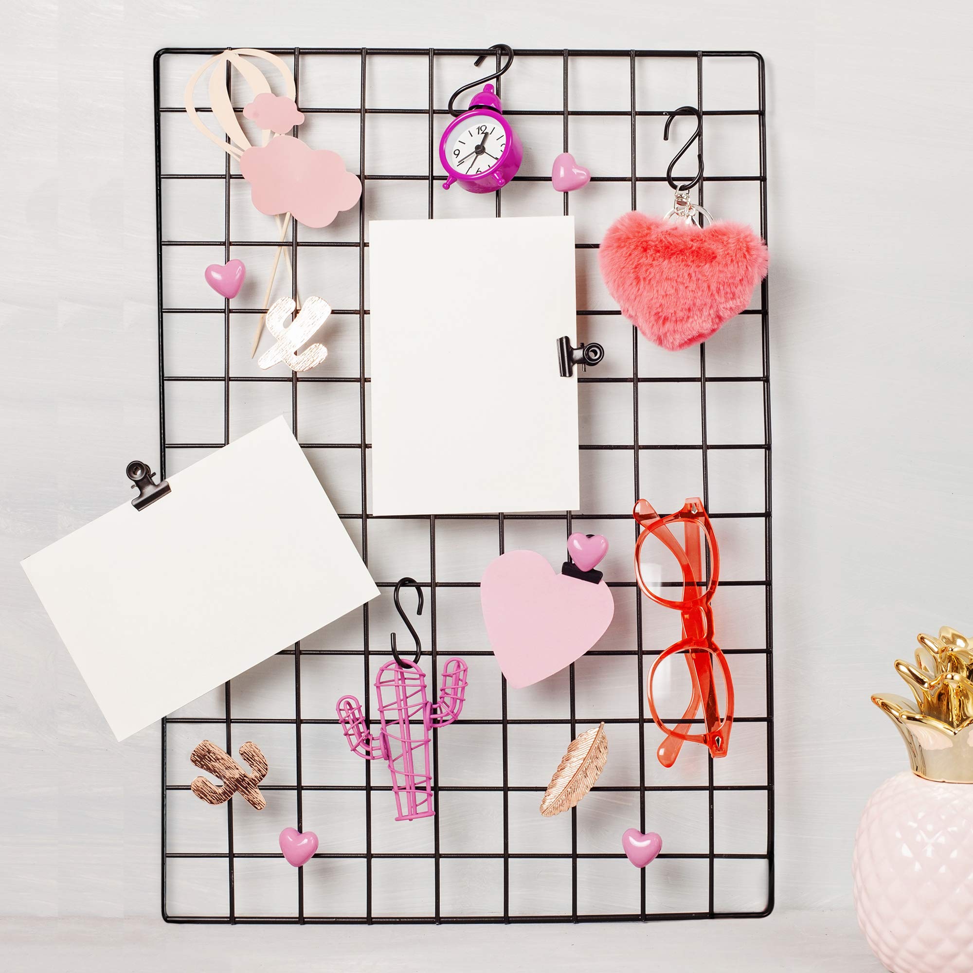 Présentoir Mural En Fil Métal 21 Compartiments