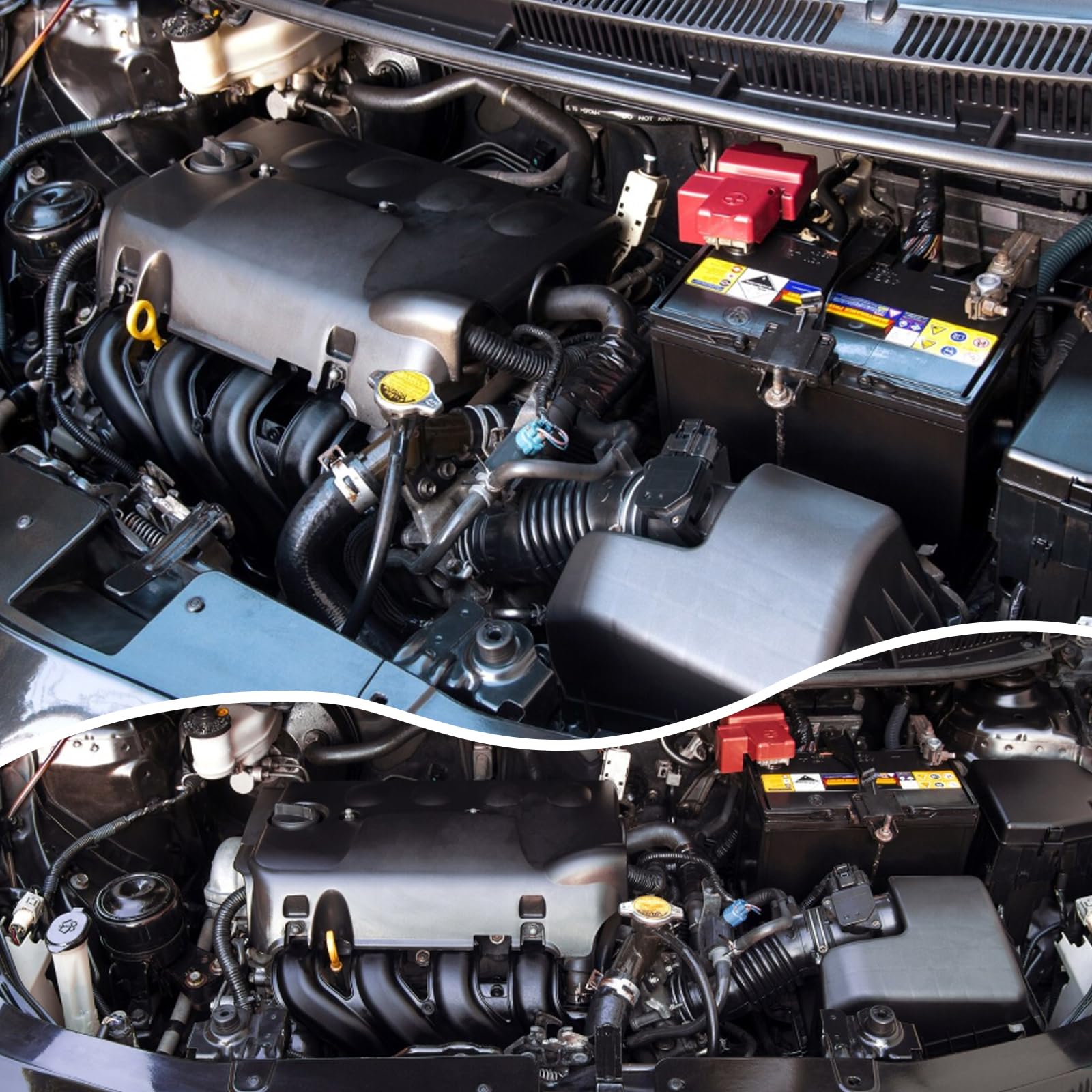 Jiawaggag Étiquette Vidange Voiture Porte Etiquette De Vidange Huile Étiquettes Auto