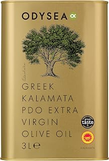 Odysea Greek PDO Kalamata Extra Virgin Olive Oil Tin, 3 Litre