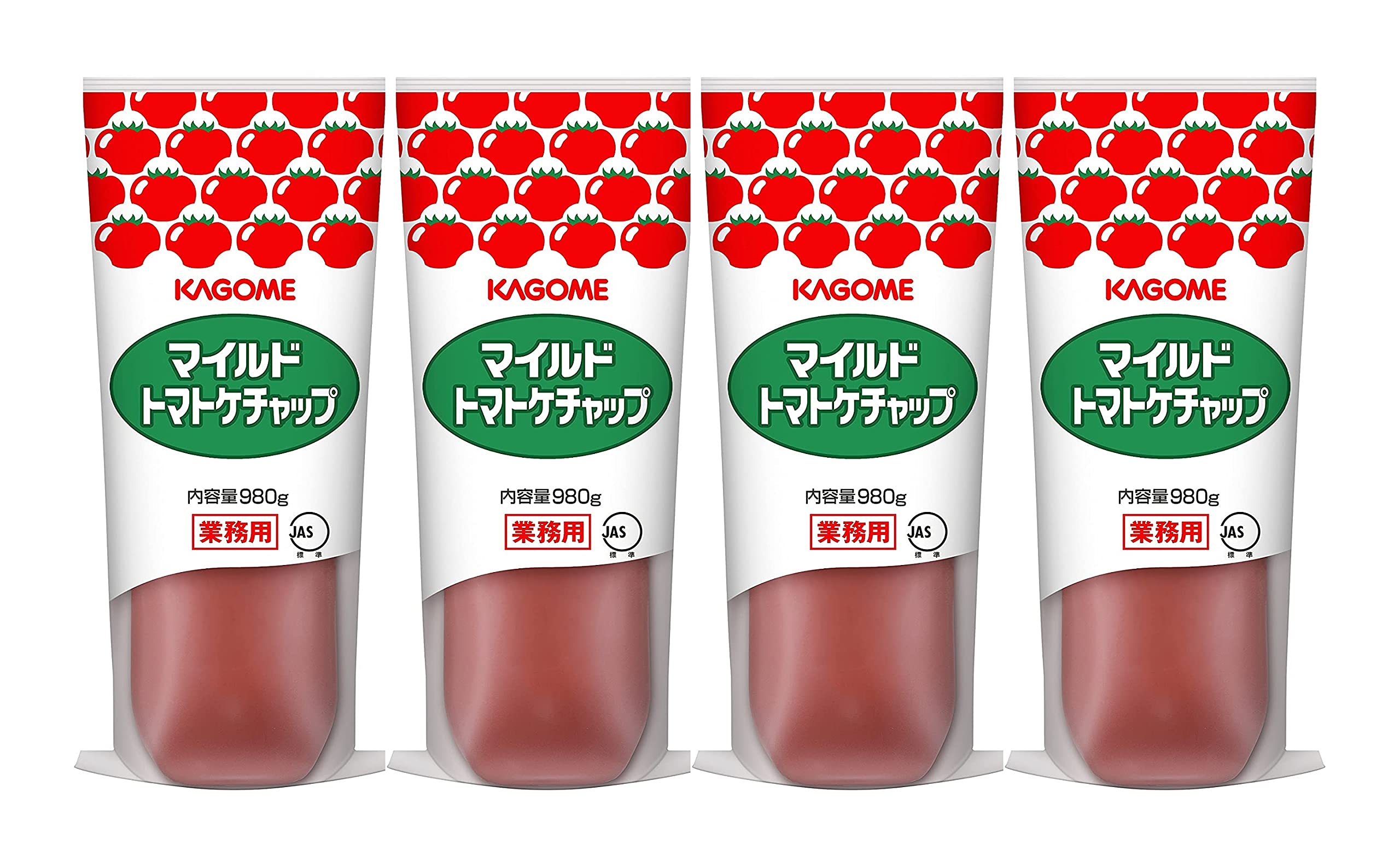 Amazon.co.jp: カゴメ マイルドトマトケチャップ 980g 4個 業務