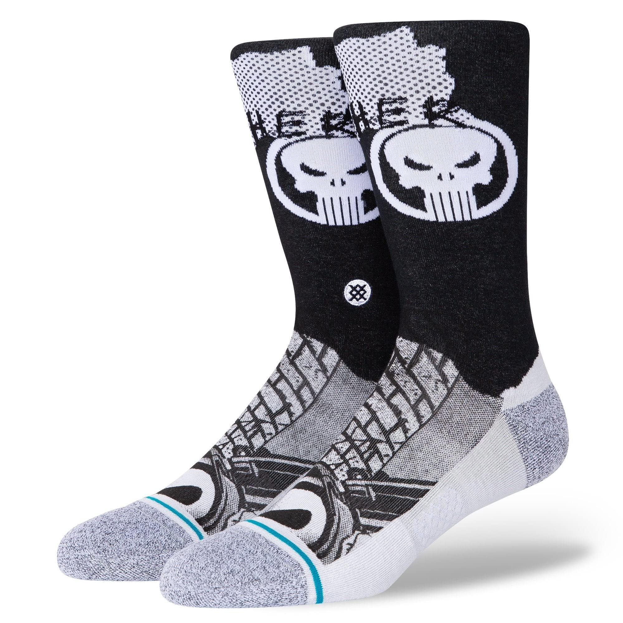 Stance Women's Black Punisher Crew Socks Men's Marvel Medium