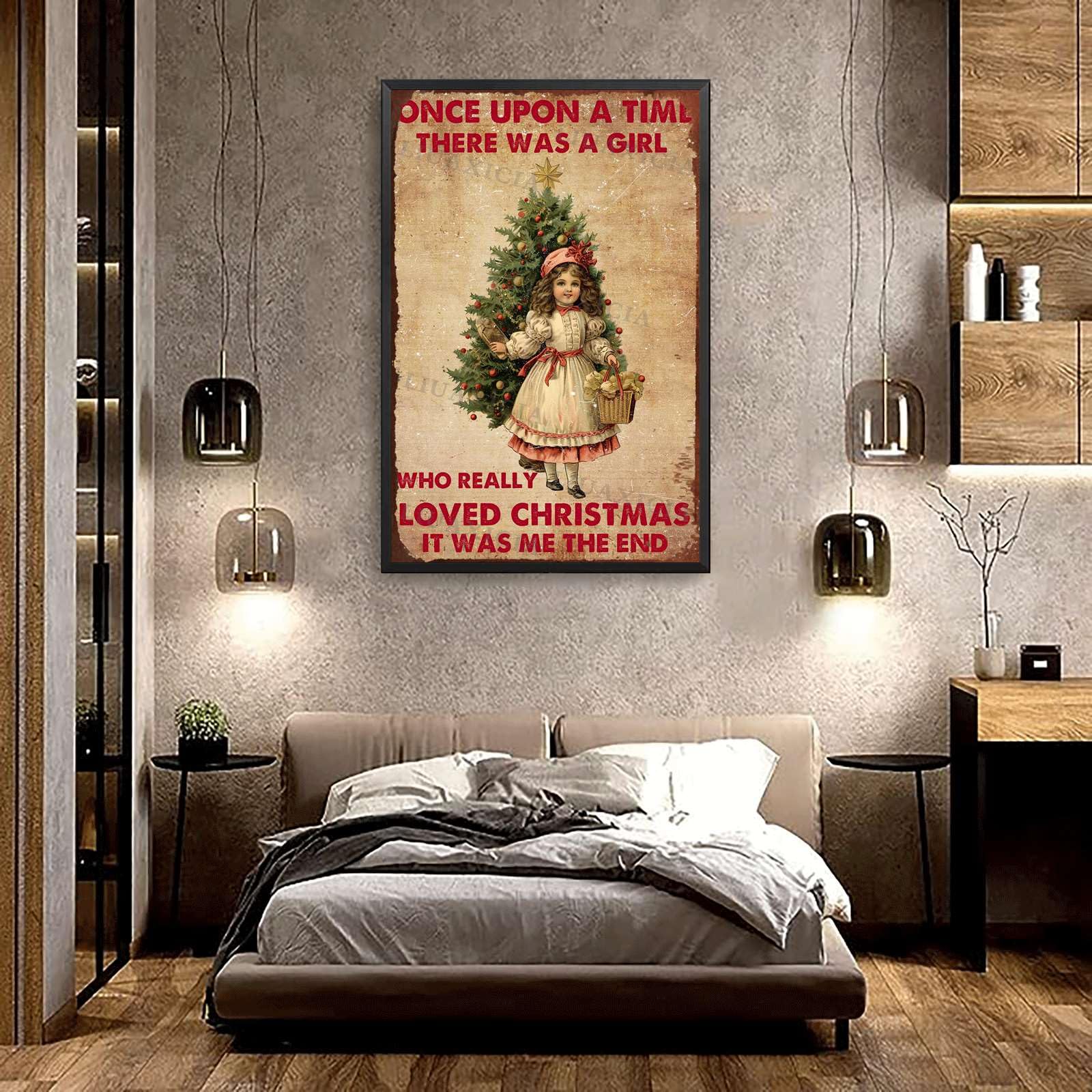 Decoración Santa Claus Cartel Navideño Vintage De Aluminio - Historia De La  Niña Que Amaba La Navidad - 8x12 Pulgadas Decoración Navidad, image size:1600x1600