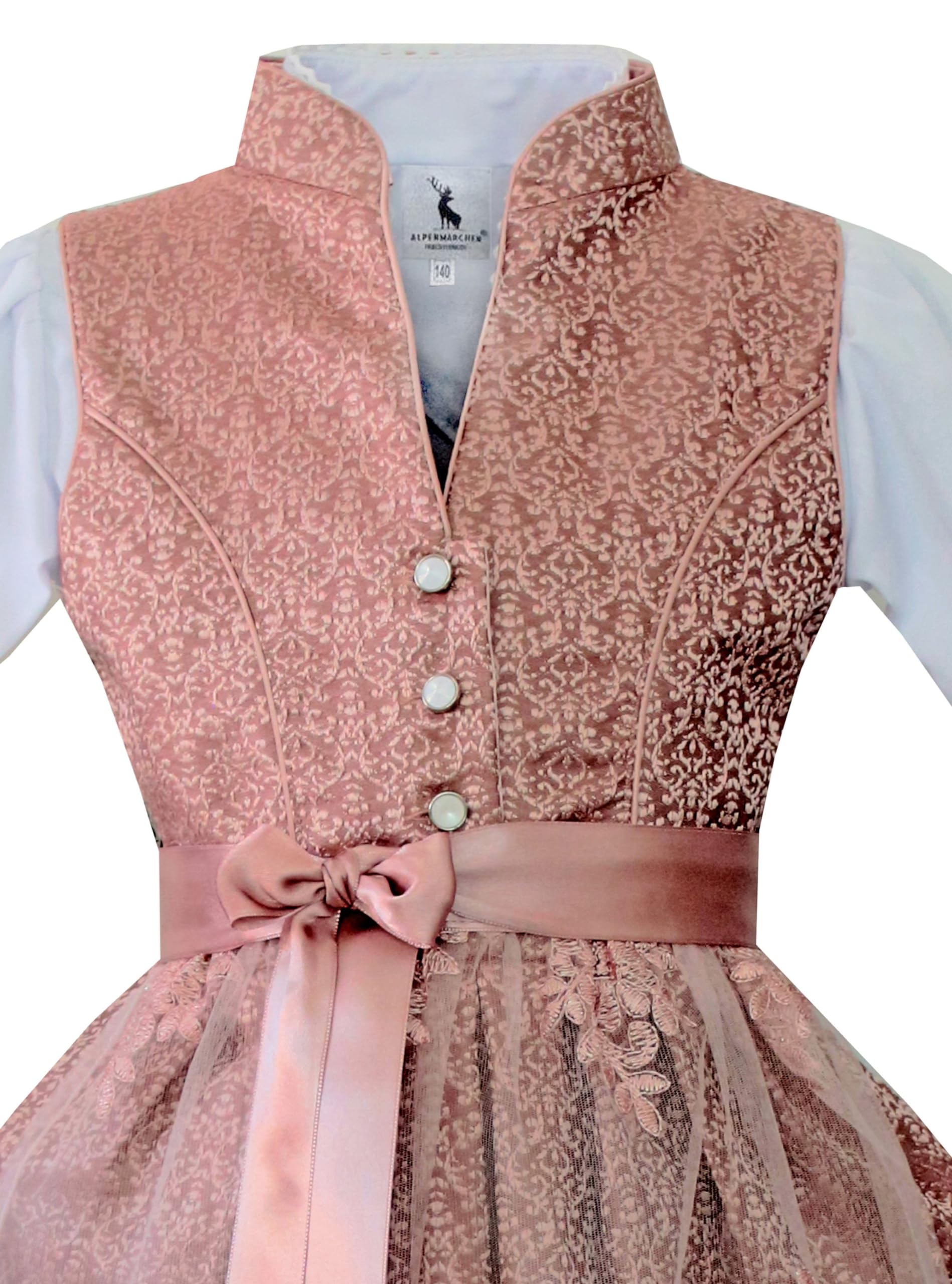 Alpenmärchen Kinderdirndl aus exklusiver Kollektion inkl. Schürze und Bluse - ALM-K968