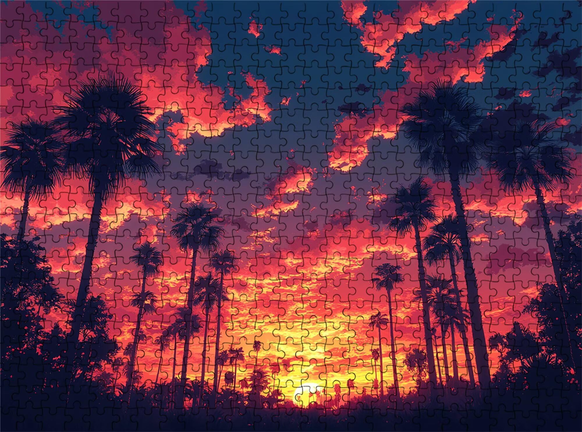 Puzzle 6000 elementów, drzewo zachodu słońca 6000 elementów dorośli i dzieci, wysokiej jakości artystyczna łamigłówka, 179,5x105,5 cm Klasyczna gra puzzli dla dorosłych, prezent dla kobiety/mężczyzny