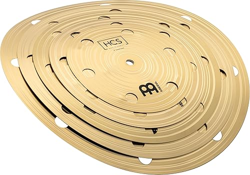 Meinl Cymbals Paquete de platillos Smack Stack de 5 piezas con agujeros 20,3 cm, 25,4 cm, 30,5 cm, 35,6 cm, 40,6 cm — Acabado tradicional HCS de