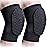 COOLOMG Basketball Knee Pad for Kids Youth Adult, Compression Anti-slip Knee Sleeve for Volleyball Football, Sports Knee Protector (1 Pair) Black M