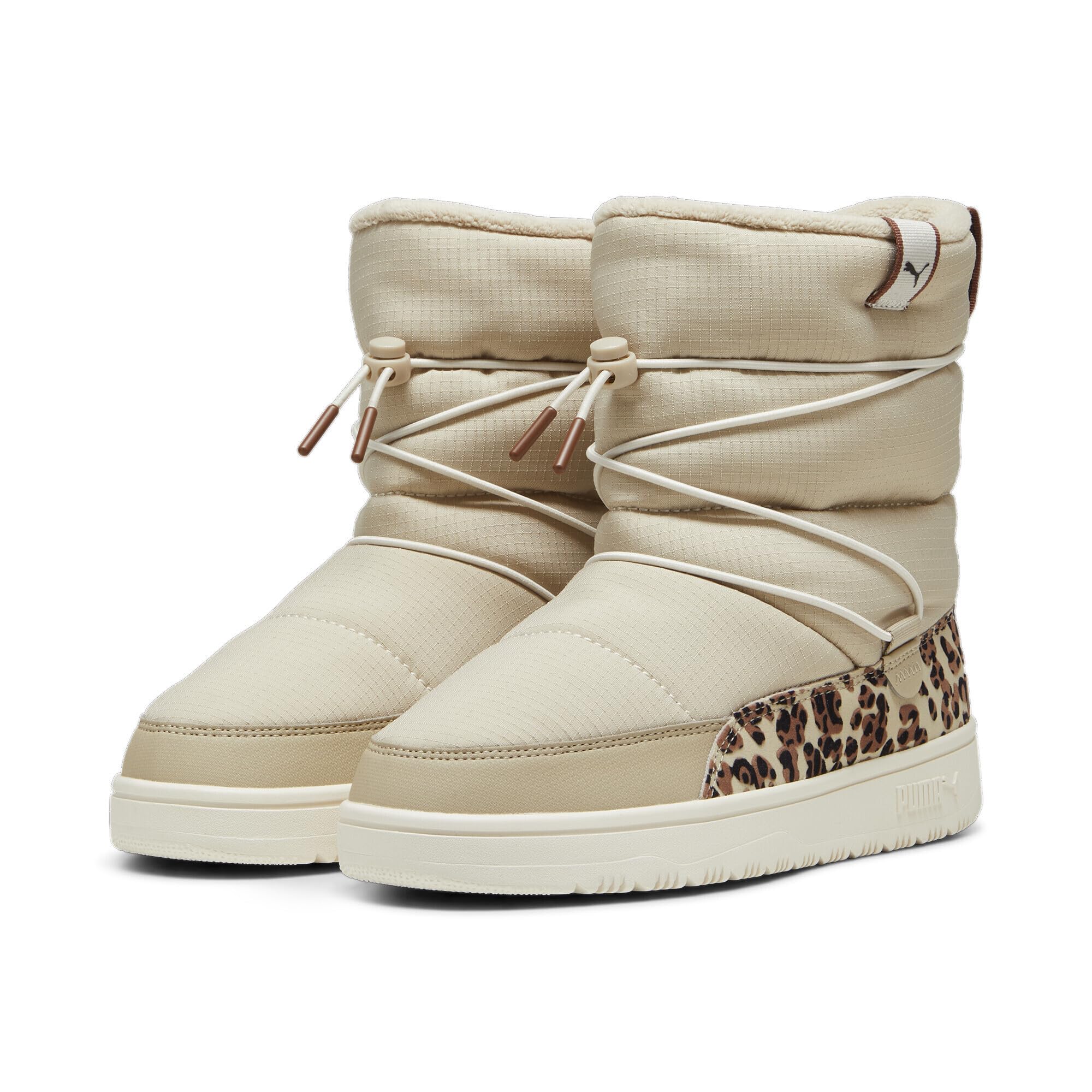 PUMA Women's SNOWBAE WNS Animal Sneaker, Putty Black-Brown Mushroom, 4 UK