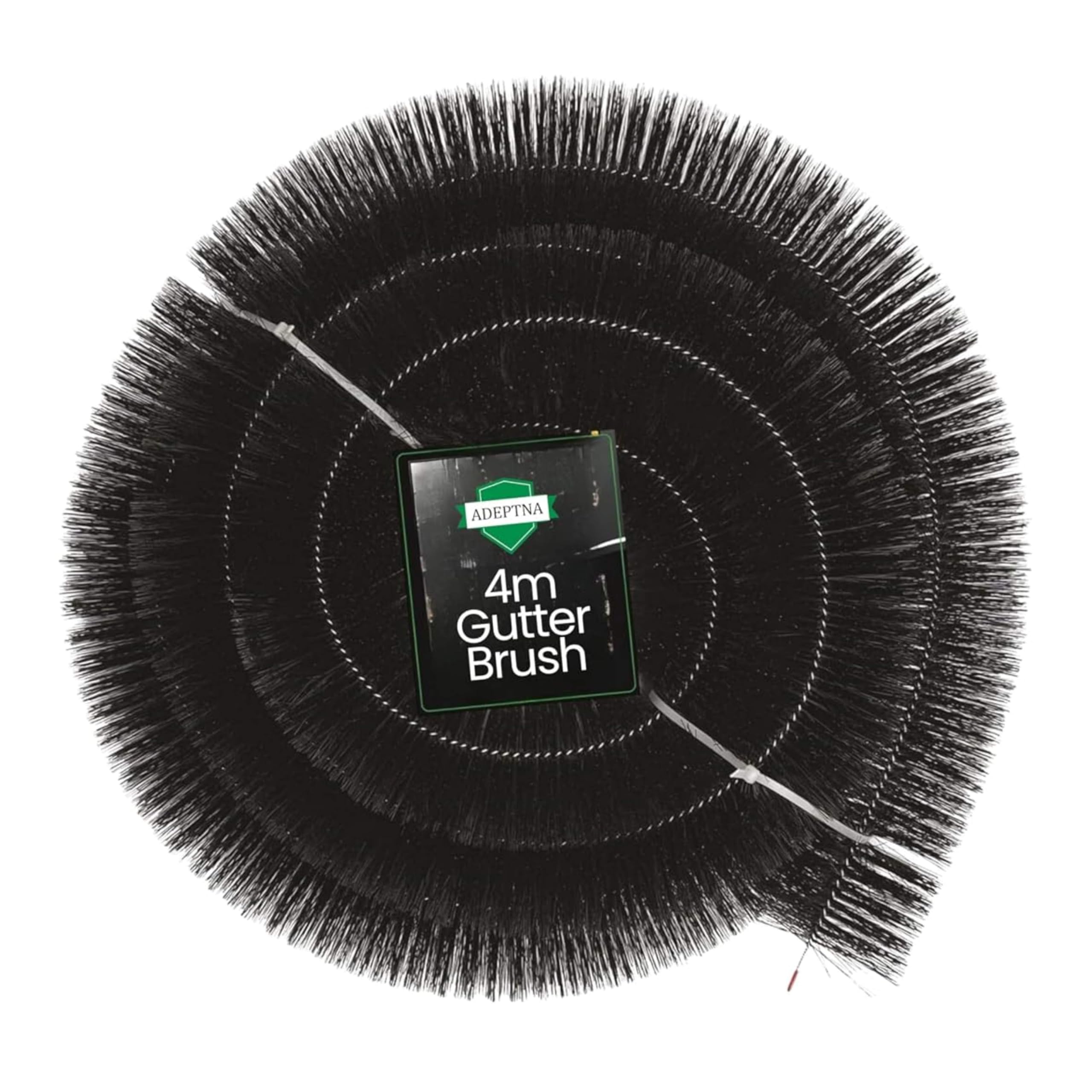 ADEPTNA 4m Gutter Guard Brush Downpipe Drain Leaf Filter Cleaner Tool for Guttering Outdoors - Easy to Install to Prevent Gutters and Drains from Becoming Blocked or Clogged