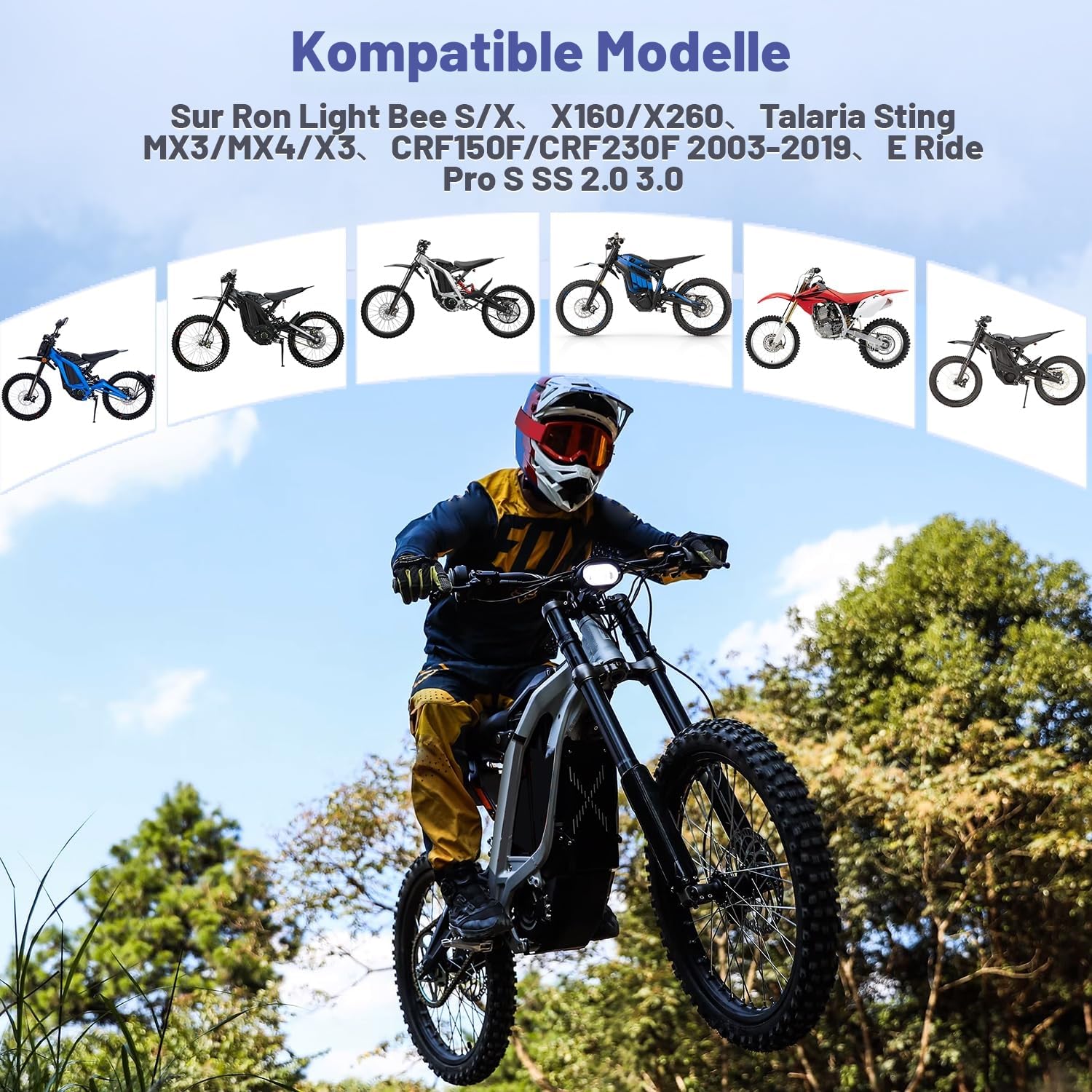 Dirt Bike Fußrasten,Motorrad Fußrasten Breite E Bike Zubehör für Surron Light Bee Surron Bike X160 X260 Talaria Sting MX3/R MX4 X3/CRF150F 230F 03-19/E Ride Pro S SS 2.0 3.0 Schwarz
