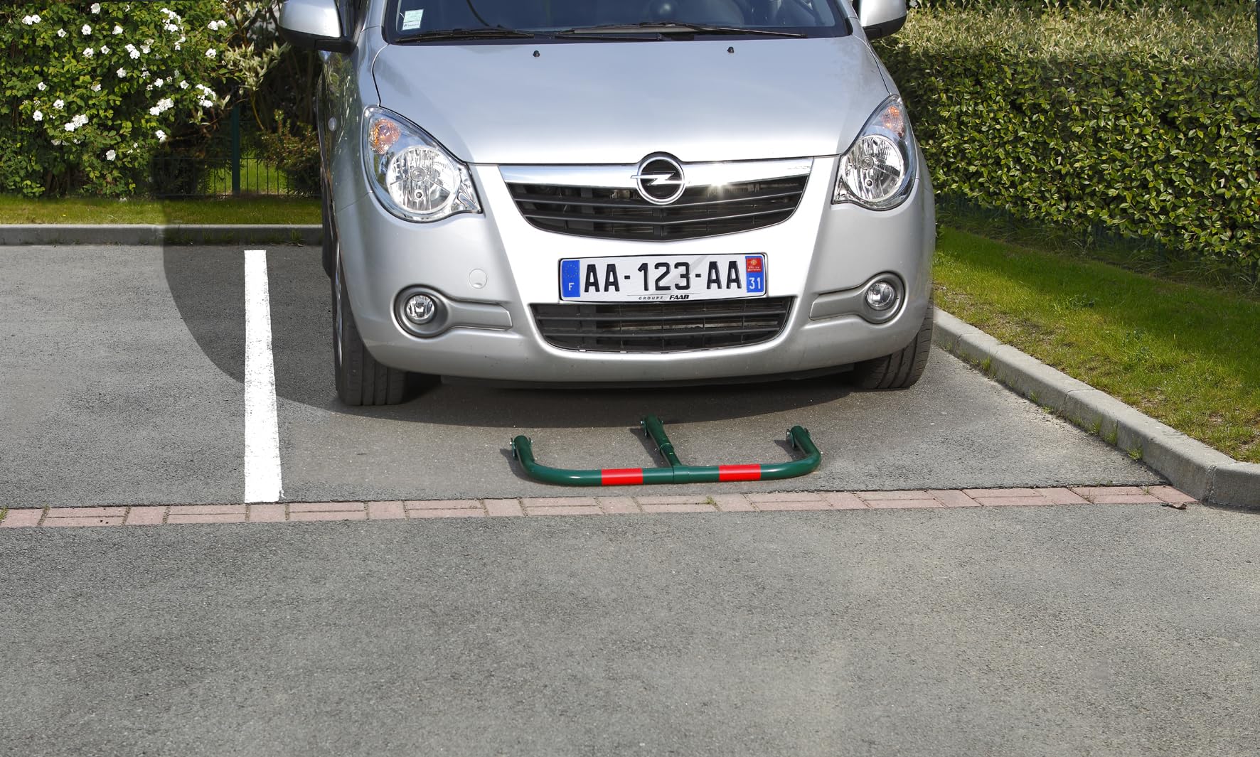 Mottez Barrière Rabattable éco Gris 75.5 cm
