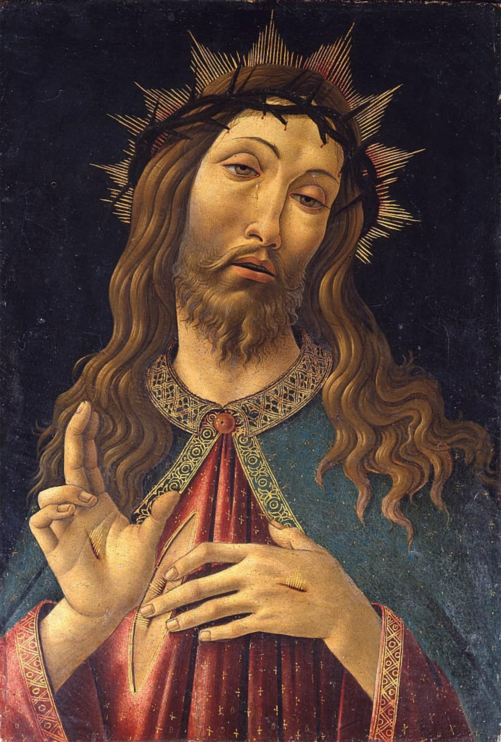 SERENDIPITP Retro Picture Poster Wall Art Pictures Painting Christ crowned with thorns by Sandro Botticelli Wall Art Canvas Print for Wall Decor 60x90cm