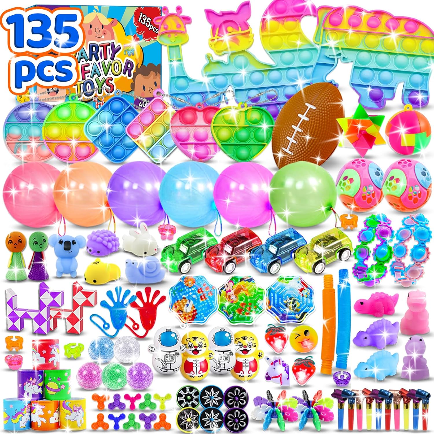 135pcs Party Favor for Kids,Fidget Toys Pack,Goodie Bag Stuffer