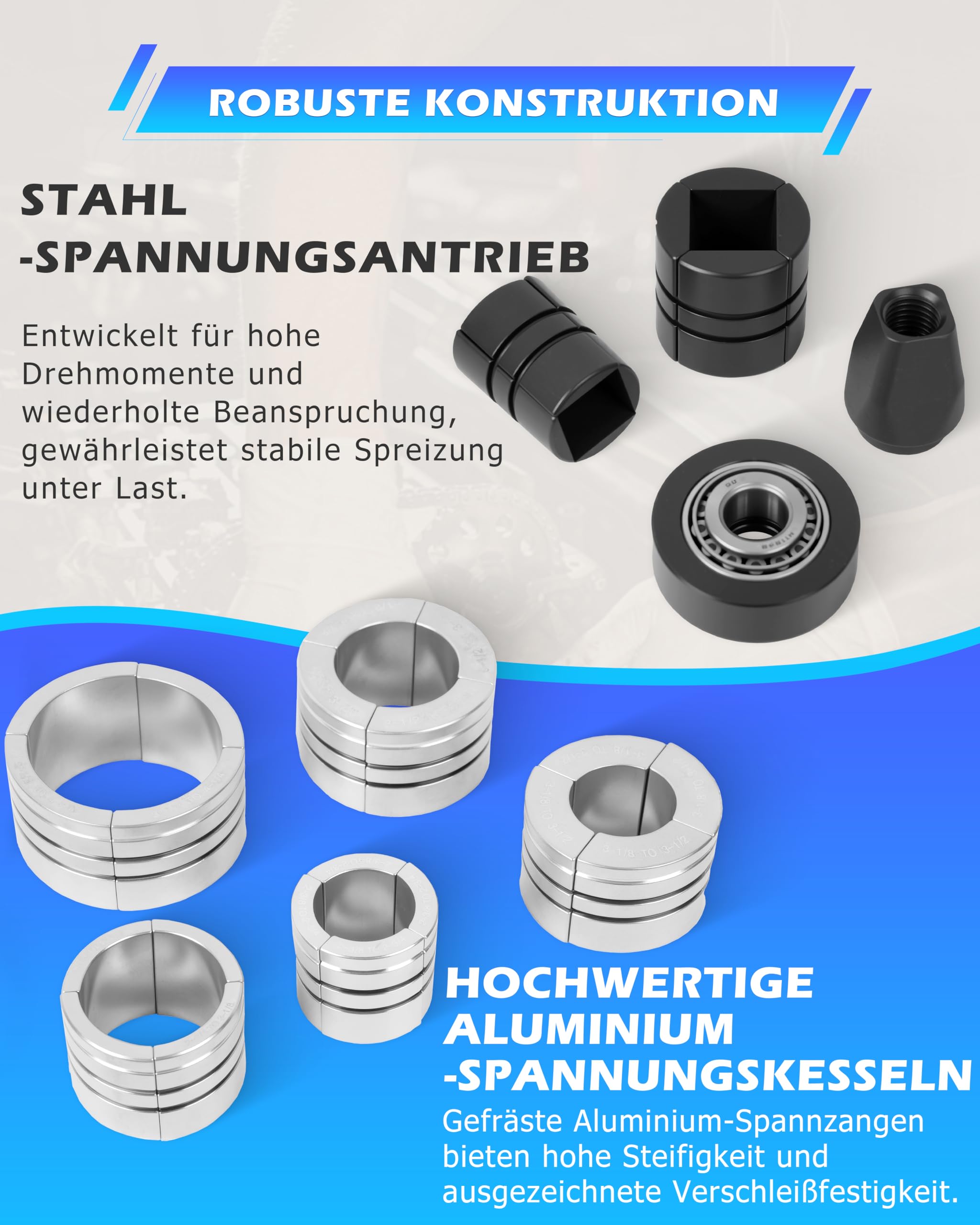 DAYUAN Rohraufweiter Auspuffrohr Expander Set, Rohrspreizer & Rohraufweiter Werkzeug für Auspuffrohre