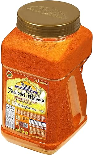 Miniatura 8 de Rani Tandoori Masala (natural, sin colores añadidos), mezcla india de 11 especias de 80 onzas (5 libras) tarro PET a granel de 5.0lbs, sin sal,