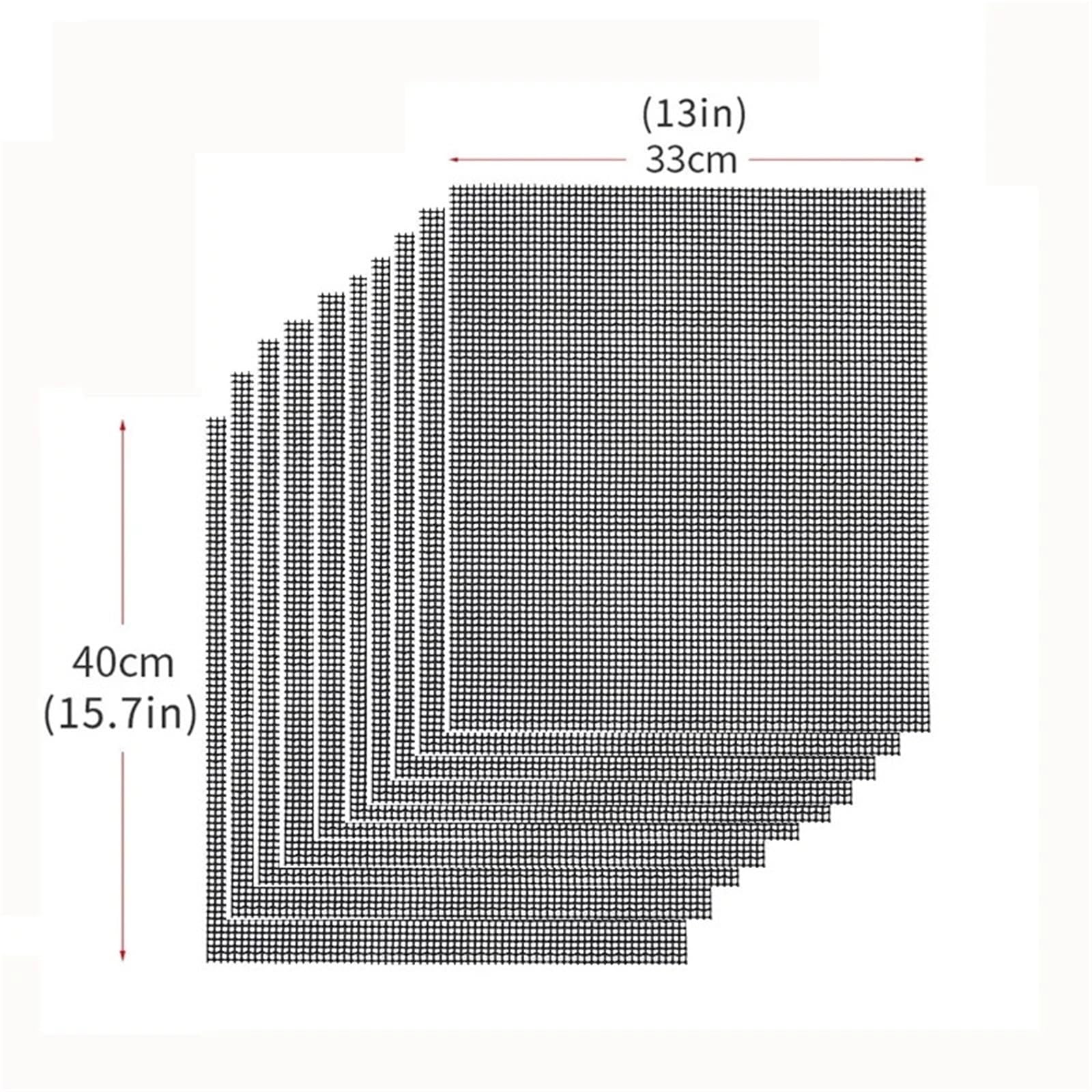 Ofenmatte 40 * 33 cm Kochmatte Wiederverwendbare Antihaft-Backmatte Kochen Grillen Blatt mit Hitzebeständigkeit Leicht gereinigte Werkzeuge(8 pcs)