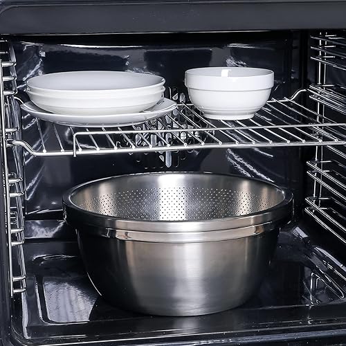 Miniatura 6 de Colador microporoso de acero inoxidable 304, gran capacidad de 1.5 cuartos de galón con tazón de mezcla para lavar verduras, frutas y arroz y para