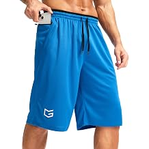 G Gradual Mens Long Basketball Shorts with Zipper Pocket 9"/11 Quick Dry Gym Shorts Lightweight Athletic Shorts for Men