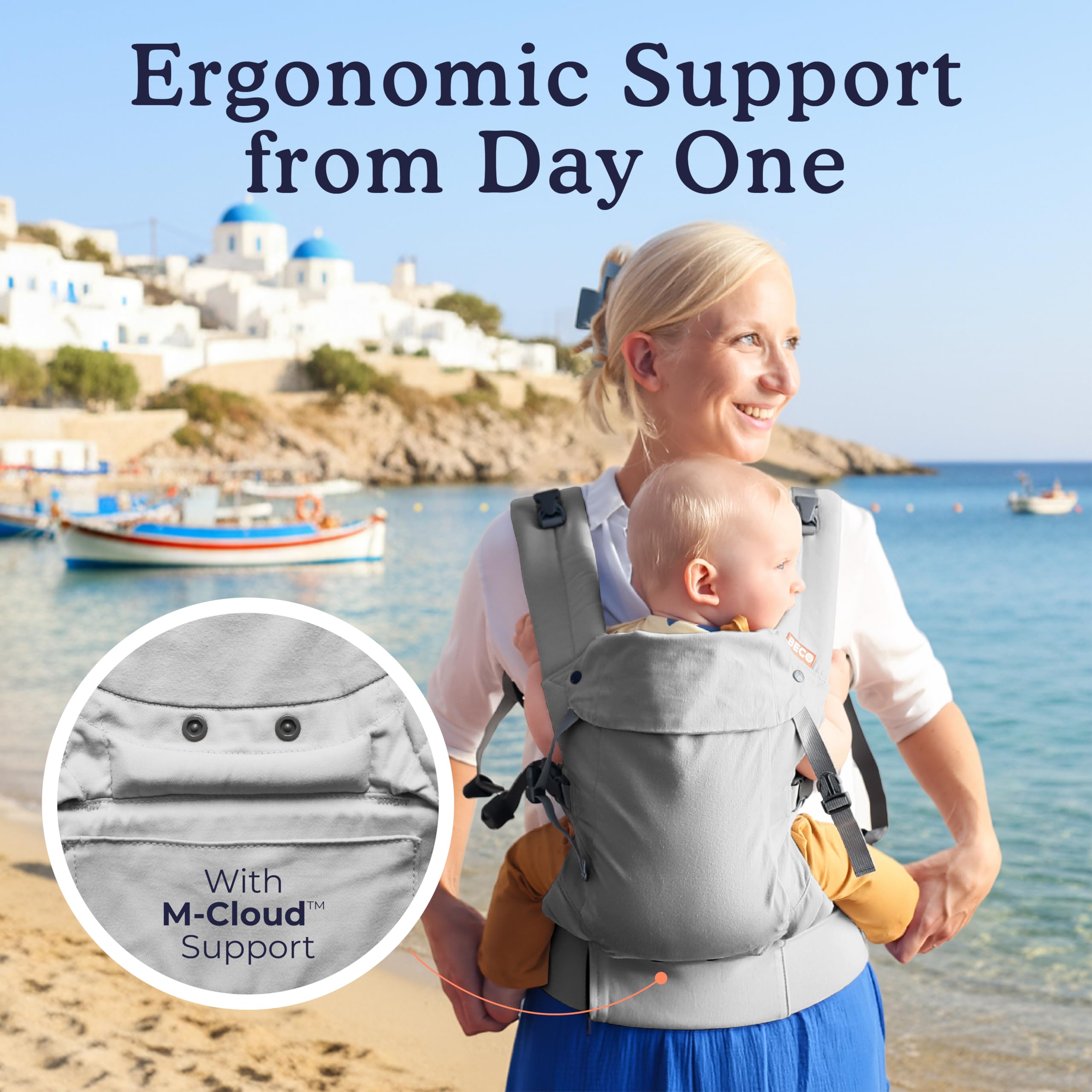 Beco Gemini 2.0 Baby Carrier Newborn to Toddler with M-Cloud™ Support, 4-Position Baby Carriers, Hip-Healthy Newborn Carrier - Image 2