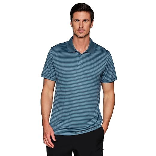 RBX Active Men's Golf Shirt, Short Sleeve Quick Drying Performance Polo Shirt