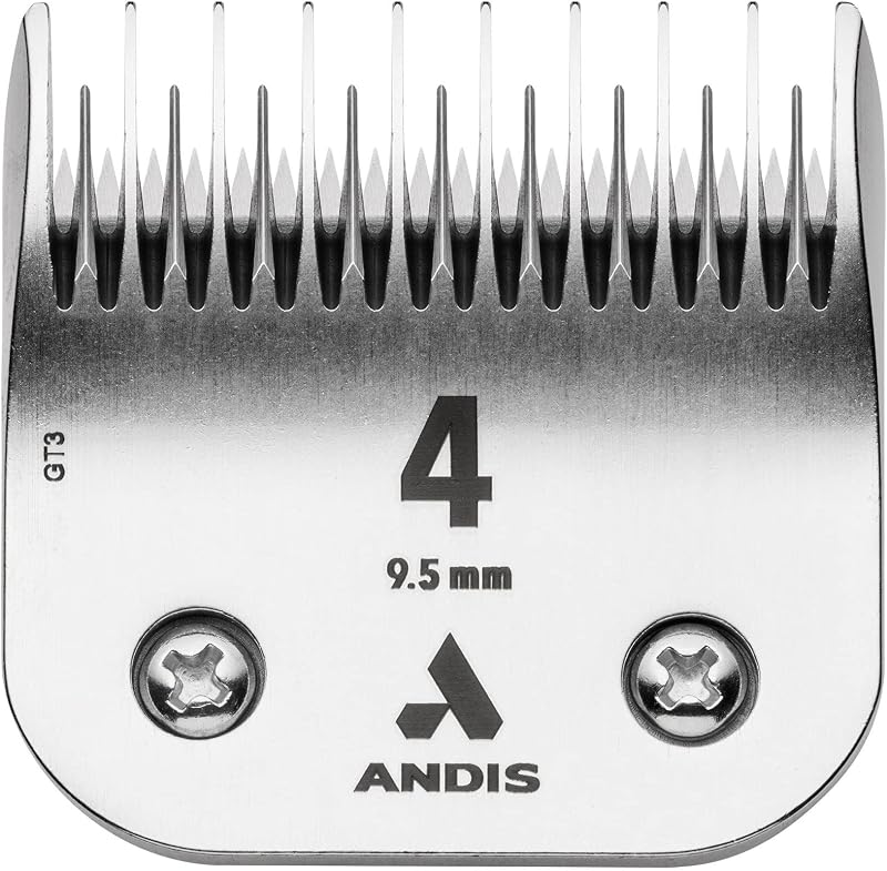 Lâmina de Reposição para Máquina de Tosa Andis UltraEdge Skip-Tooth nº 4, Corte de 9,5 mm, Cromada