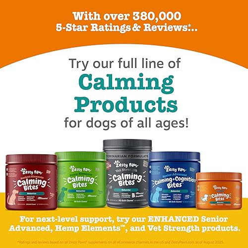 Miniatura 7 de Tratamientos de calmante para perros – Alivio de la ansiedad de la composición con Suntheanine – Kelp orgánico y raíz valeriana + L triptófano