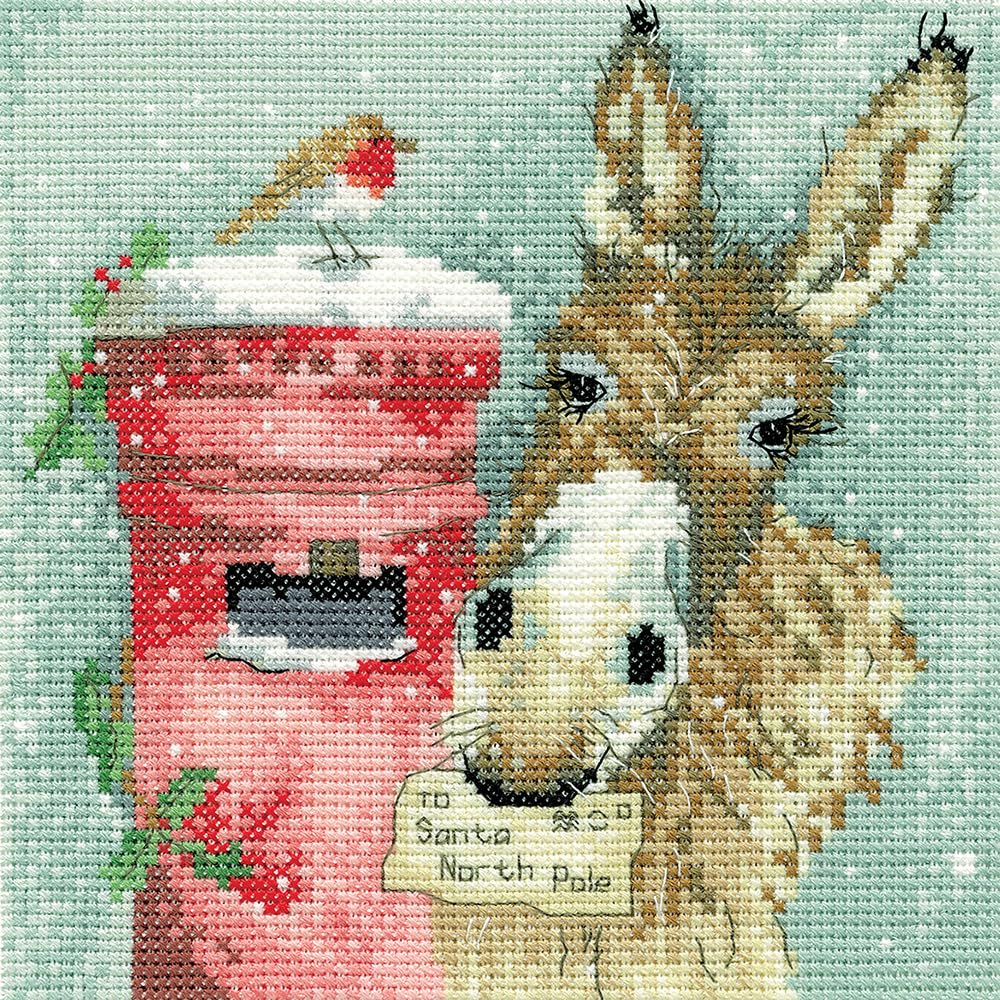 Heritage Crafts Cross Stitch Kit – Donkey's Wish (Aida) Love Country