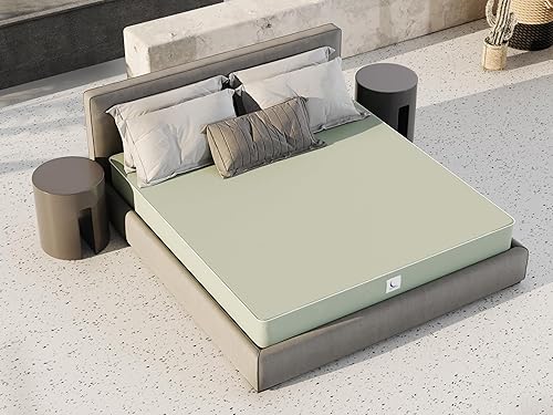 Miniatura 5 de Mielmoon Vinilo de espuma impermeable para colchón multiusos de felpa media firme, doble cara fabricado en Estados Unidos, colchón en una caja para