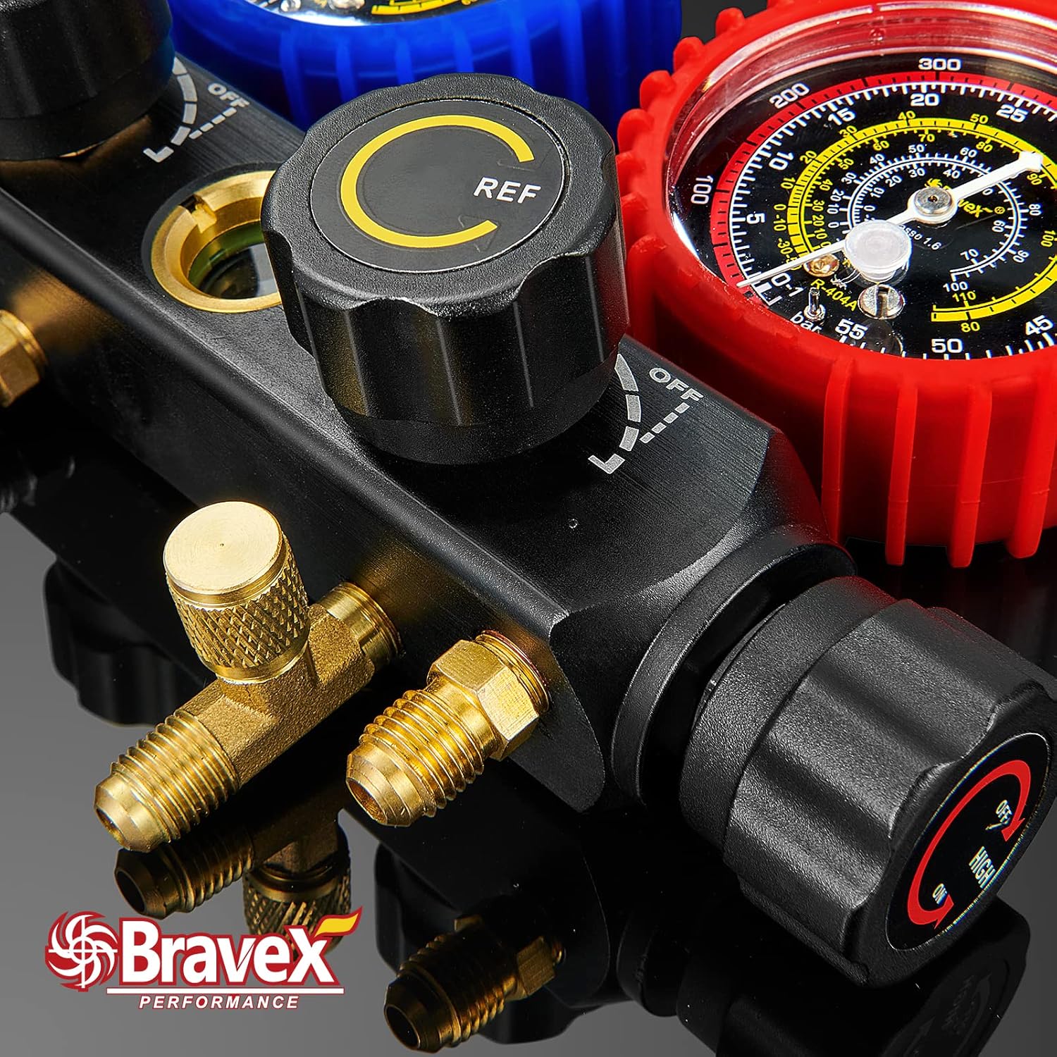 Buy 2022 Upgraded] Bravex 4 Way AC Manifold Gauge Set, HVAC Gauges Set