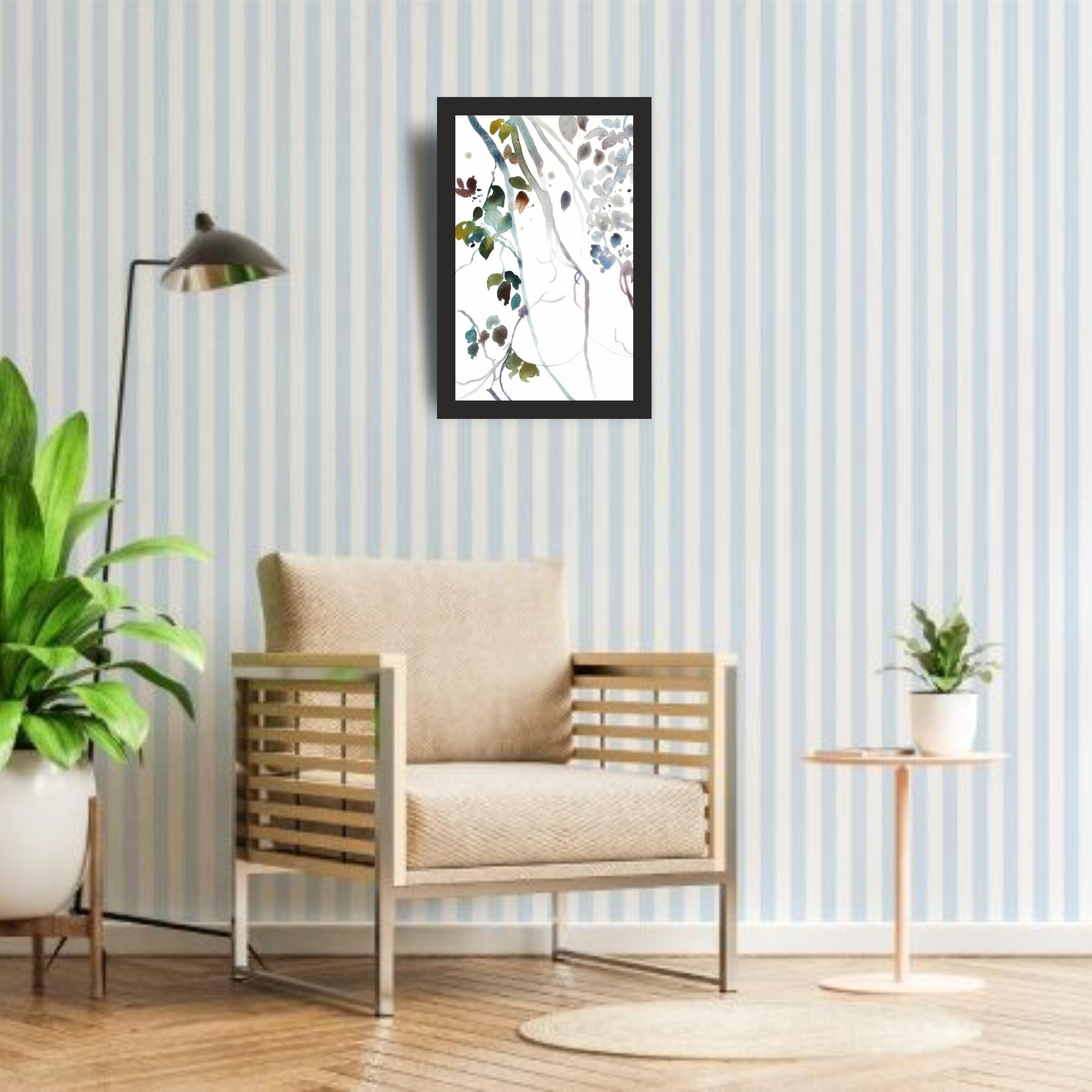 Abstract Botanical Wall Art Frame 12x18 Inch