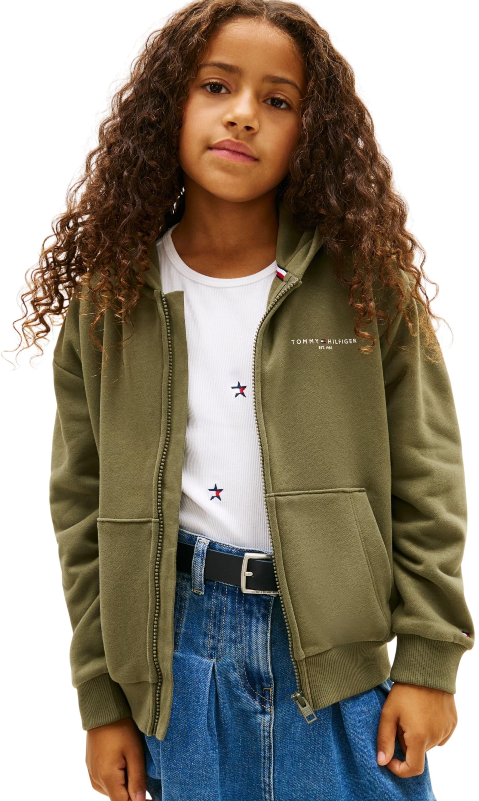 Tommy Hilfiger Mini Corp Zip Through Hoodie Ks0ks00726 Sweatshirts Mixte Enfant (Lot de 1)
