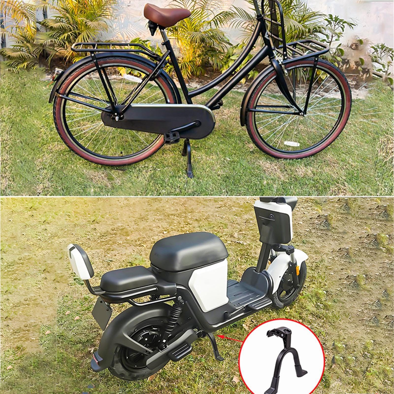 Béquille de Vélo Double en Acier, Support de Pied Polyvalent