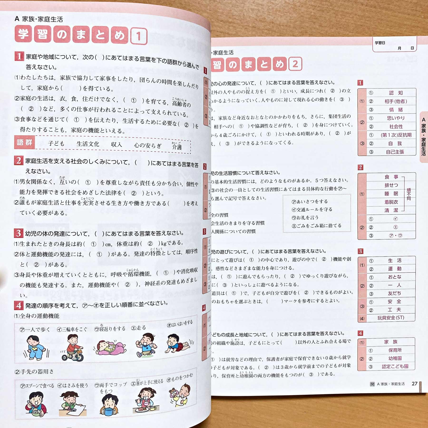 技術家庭ノート　家庭分野 令和7年度用）技・家ノート 家庭分野 中学校技術・家庭科用