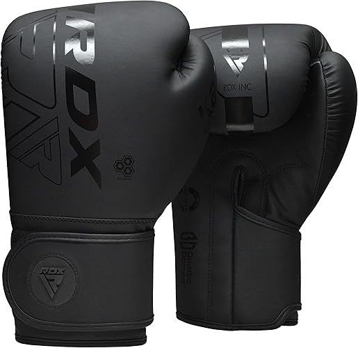 Guantes de Boxeo RDX, Entrenamiento Profesional de Sparring, Cuero de Piel Maya, Muay Thai MMA Kickboxing, Hombre Mujer Adulto, Guantes de Bolsa de Boxeo Pesada, Ventilado en la Palma, Multicapa, 8 10 12 14 16 18 Oz