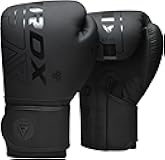 RDX Boxing Gloves, Pro Training Sparring, Maya Hide Leather, Muay Thai MMA Kickboxing, Men Women Adult, Heavy Punching Bag Focus Mitts Pads Workout, Ventilated Palm, Multi Layered, 8 10 12 14 16 18 Oz