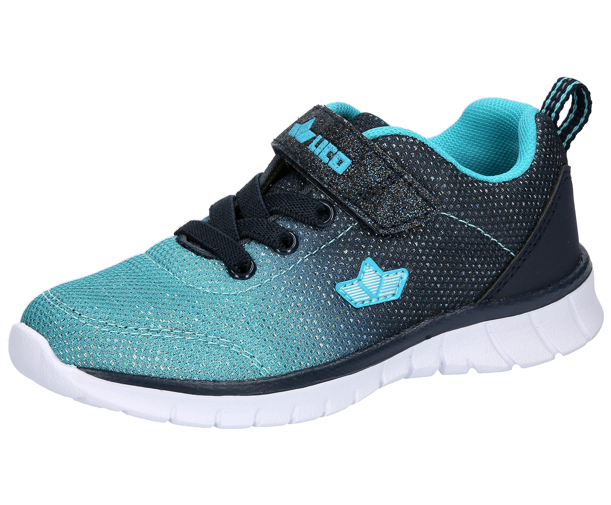Lico Girls' Alenia VS Trainers, Navy Turquoise, 10.5 UK Child