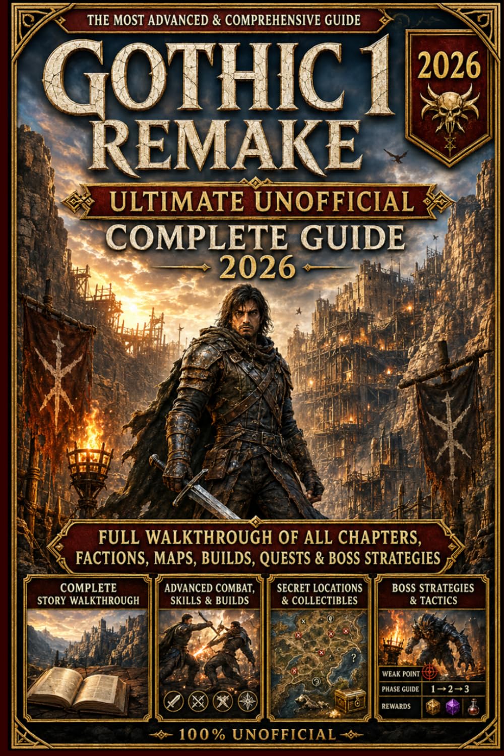Gothic 1 Remake: Unofficial Game Guide – 2026 Updated Edition Complete Walkthrough, Faction Choices, Quest Routes, Maps, Builds, Boss Strategies, Gear, Secrets & Survival Tips