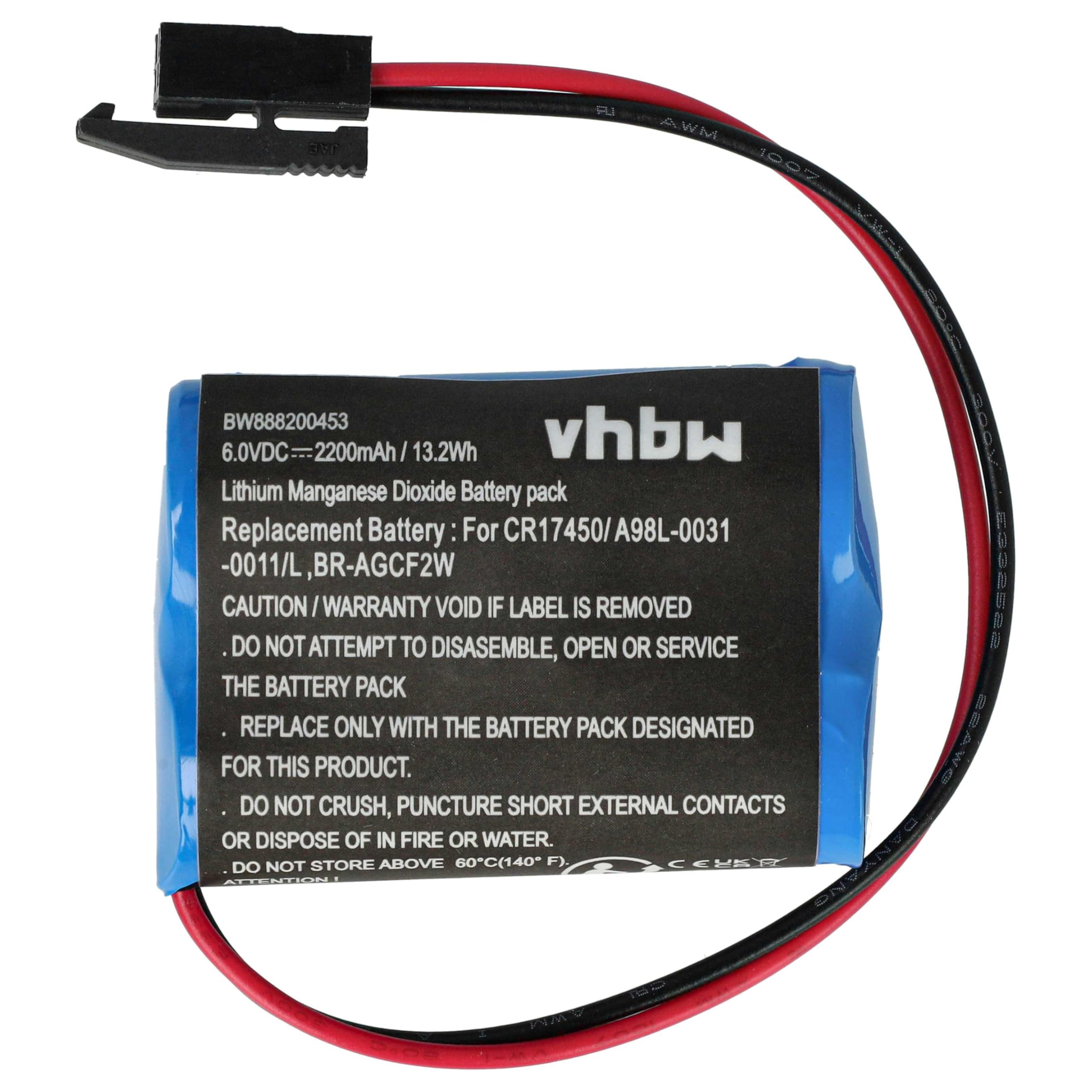 vhbw 5x batteria compatibile con GE/Fanuc A06B-6093-K001, A98L-0031-0011/L Programmable Logic Controller (2200mAh, 6V, Li-MnO2)