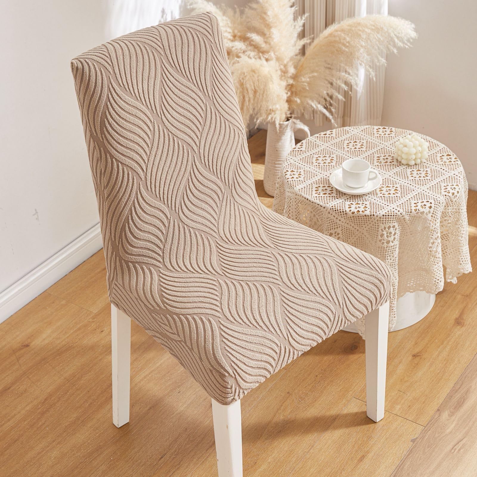 Protect Your Dining Chairs with Elastic Slipcovers -19 Protect Your Dining Chairs with Elastic Slipcovers -19