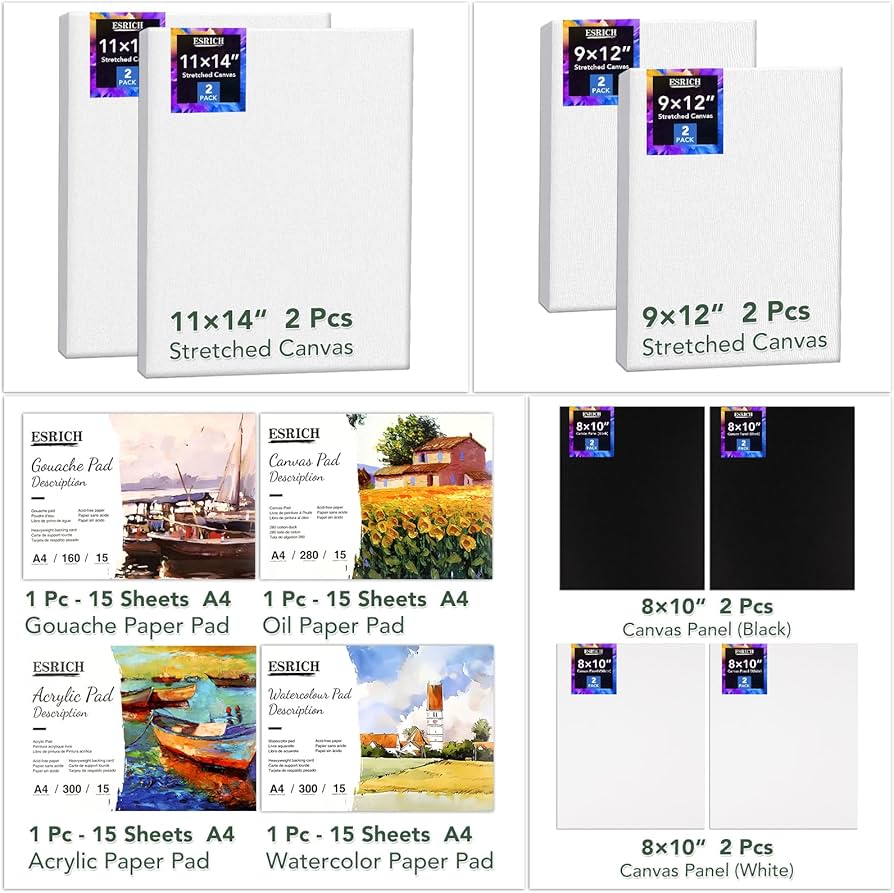 Amazon.com: ESRICH 166 Pcs Painting Set, Painting Supplies with 96