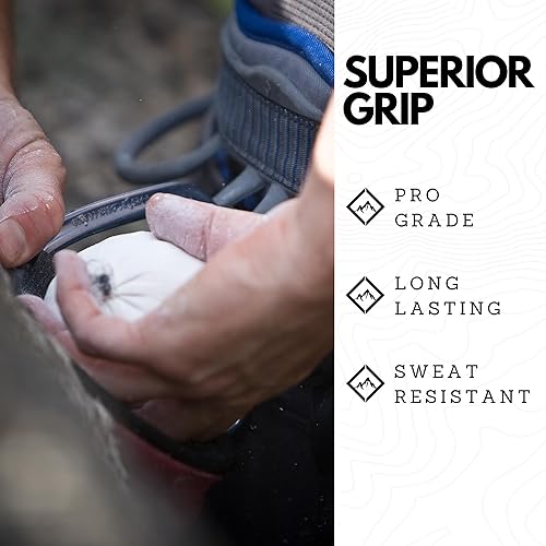 Miniatura 5 de Bolsa de tiza + tiza, mapa topográfico icónico, cierre de cuerda, 2 bolsillos con cremallera y soporte para pinceles, bolsa de tiza para escalada en