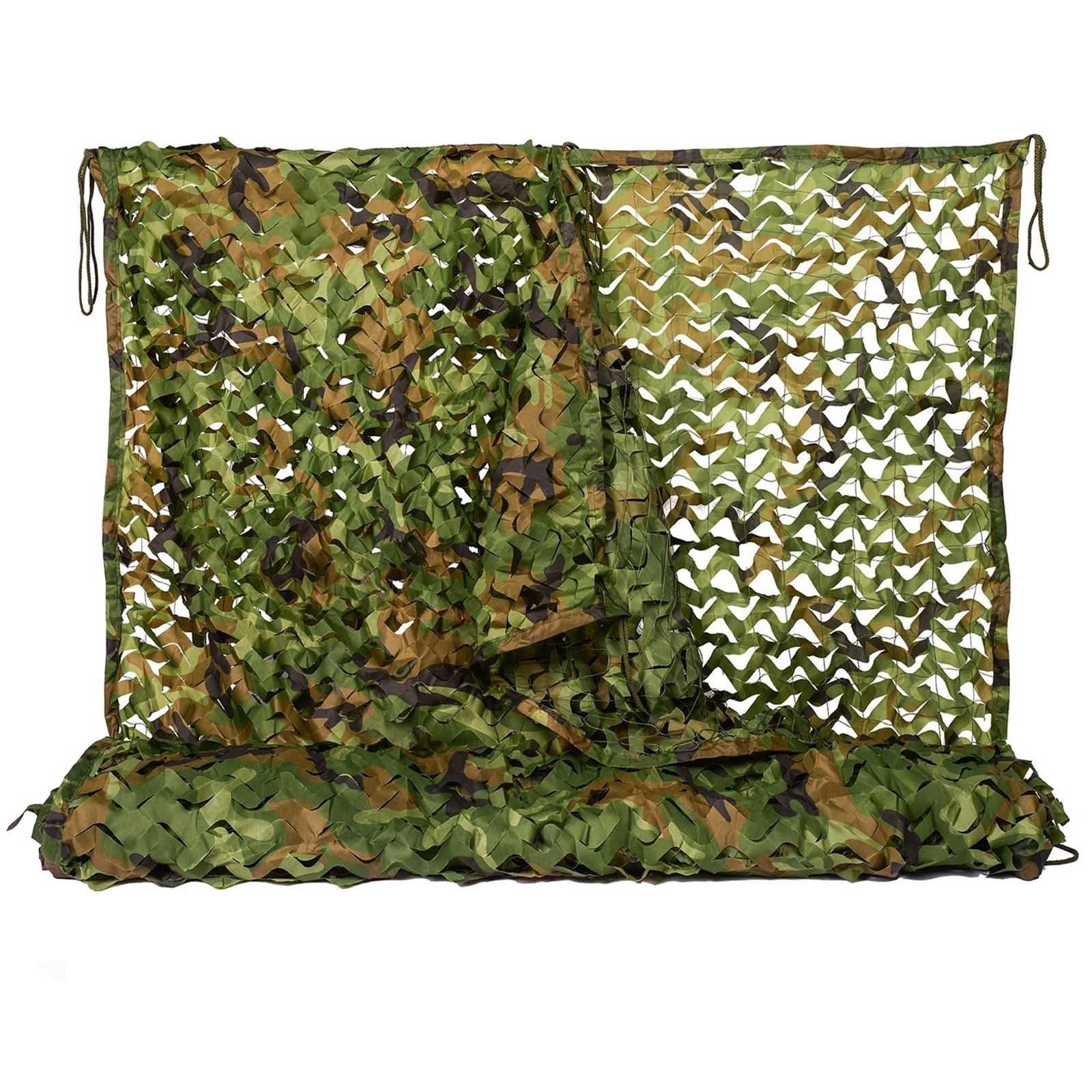 VOIRDA Camouflage Netting for Kids Den 210d Oxford Cloth Sunscreen Bulk Roll Army Camo Net Lightweight Camo Netting for Hunting Military Car Cover Sunshade Mesh Party Backdrop(2x10m)