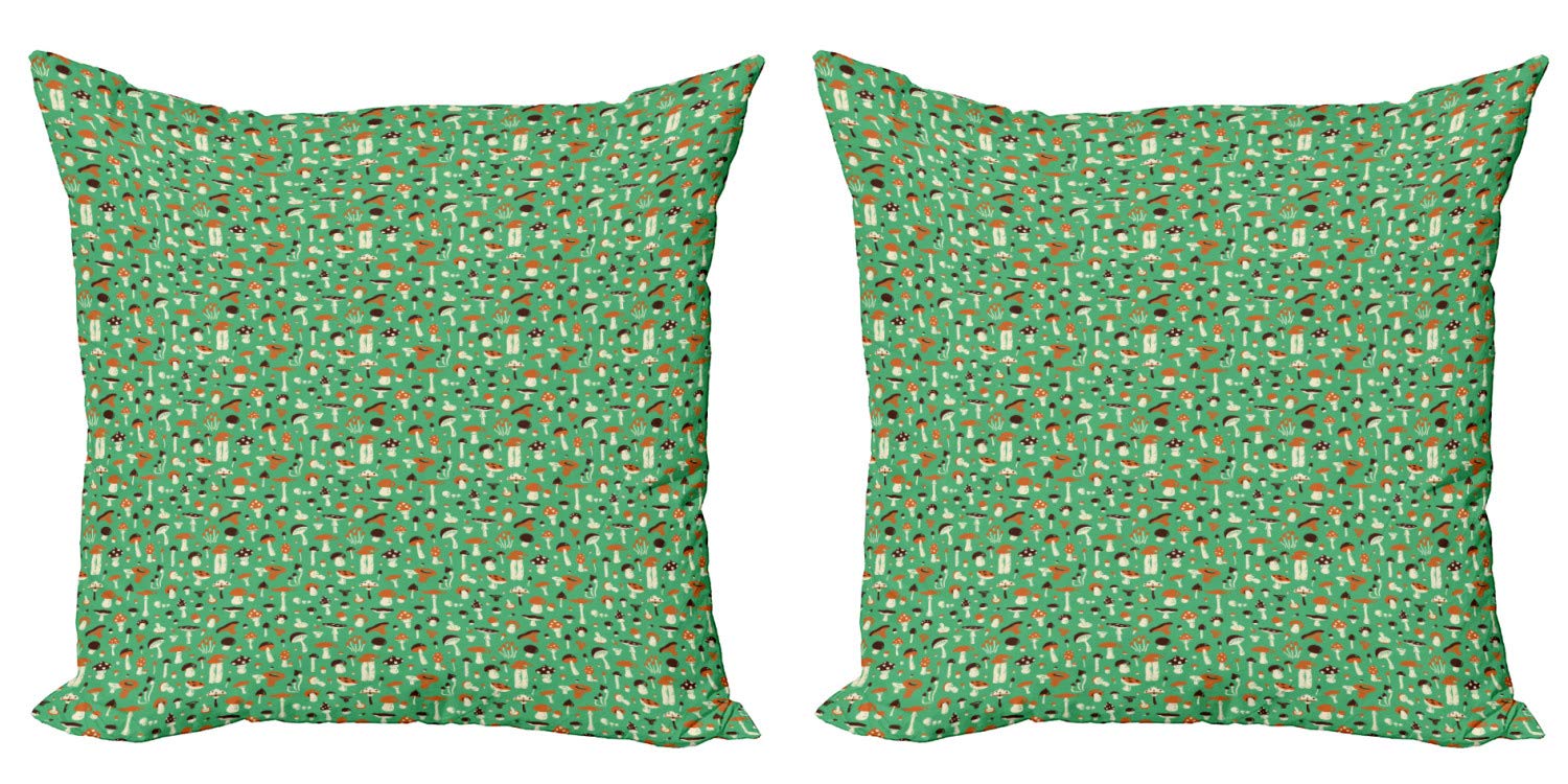 ABAKUHAUS La Farfalla Federe Cuscini Set di 2, Vibrant Floreale Felice
