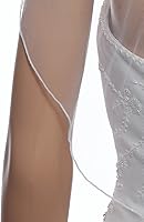 Vista 4 de SAMKY 2T 2 niveles lápiz acabado borde velo nupcial de la boda