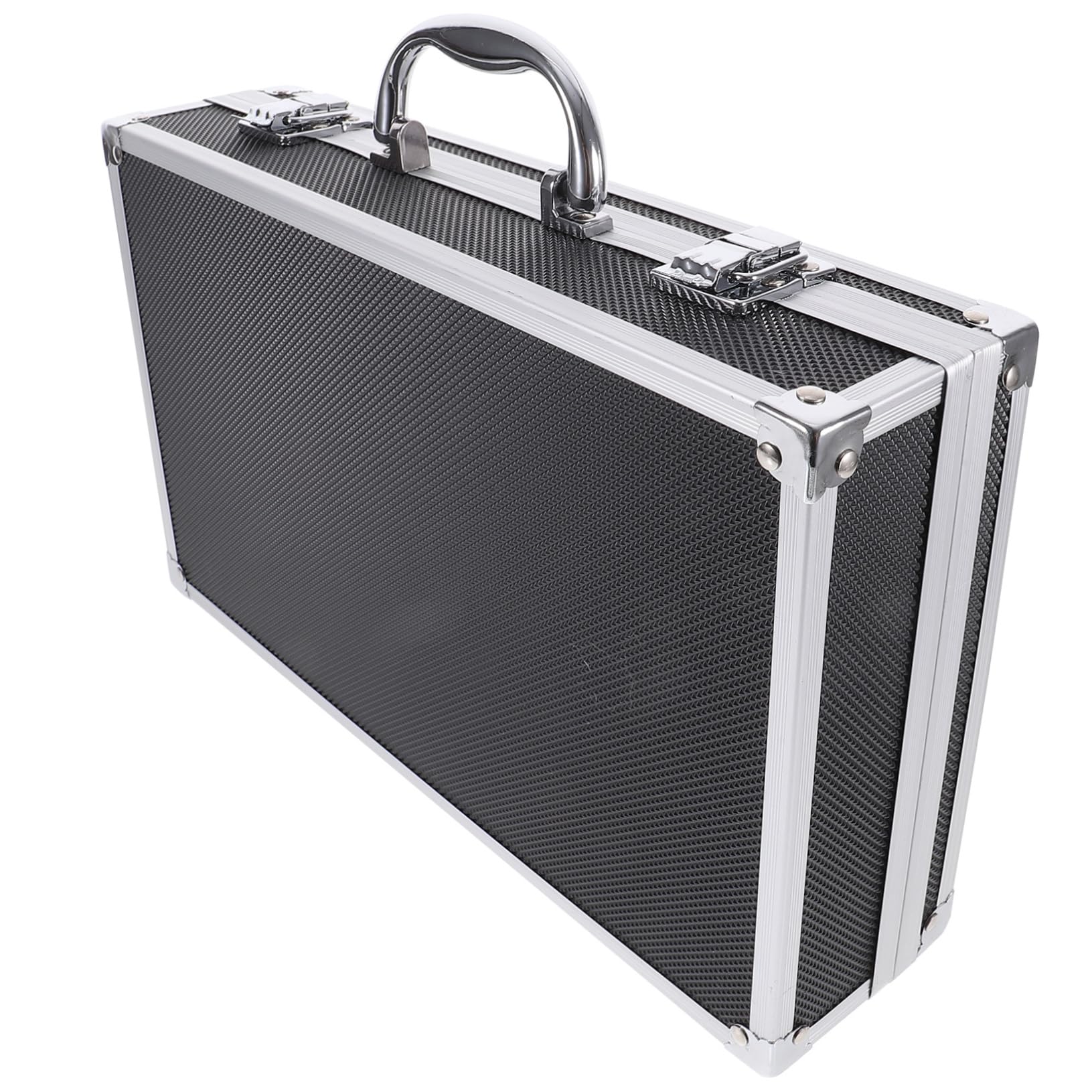 Abaodam Valigetta Microfono Wireless in Lega di Alluminio, Nera | Porta Due Microfoni, Struttura a Scomparti, Leggera e Portatile, per Registrazione e Sala Karaoke